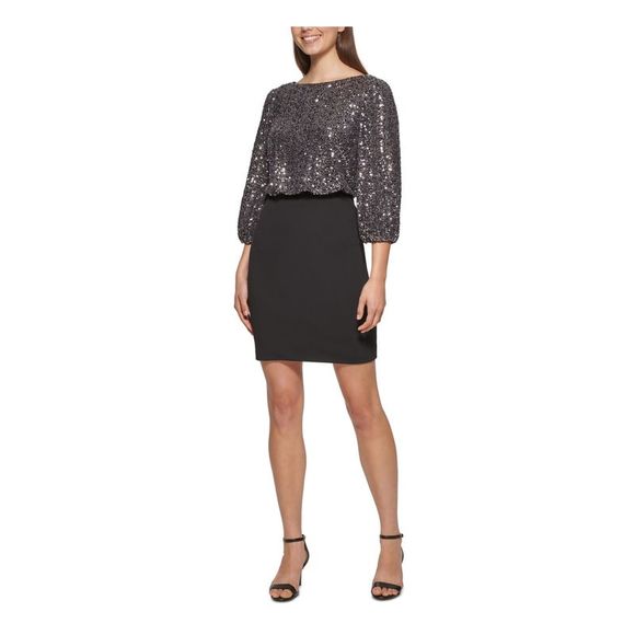 cut loose linen dress - Size:UK22 work dress Black Swan Mini Dress